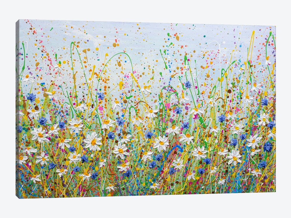 Daisies And Cornflowers by Olga Tkachyk 1-piece Canvas Artwork