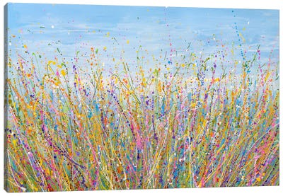 Blue Meadow Canvas Art Print - Olga Tkachyk