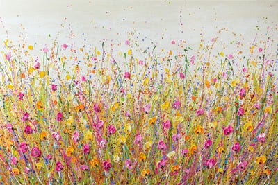 Bright Yellow Meadow by Olga Tkachyk framed canvas print