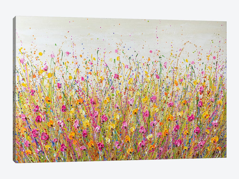 Bright Yellow Meadow by Olga Tkachyk 1-piece Canvas Art Print