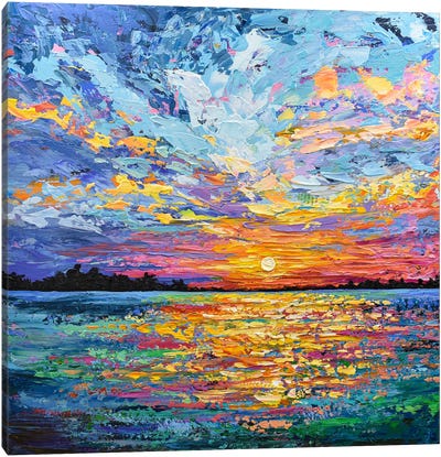 Bright Magical Sunset Canvas Art Print - Olga Tkachyk