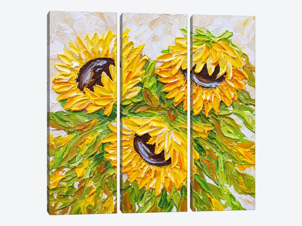 Fall Sunflowers by Olga Tkachyk 3-piece Art Print