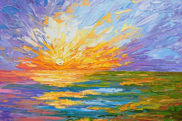 Olga Tkachyk: Lake Sunset by Olga Tkachyk