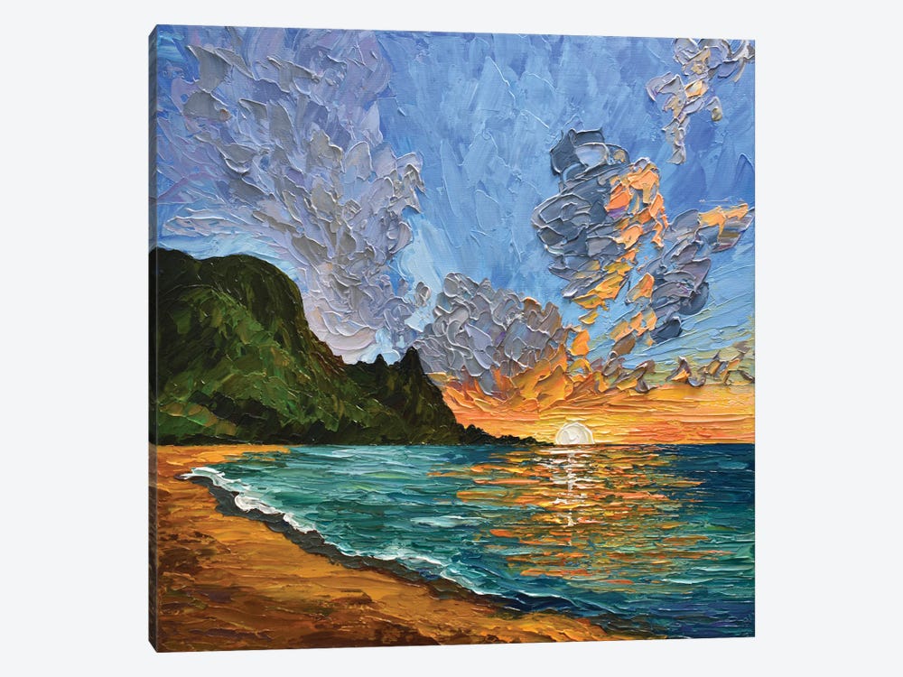 Sunset By The Mountains by Olga Tkachyk 1-piece Canvas Print