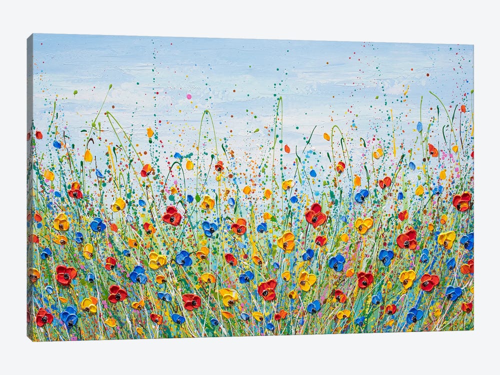 Colorful Flowers Field by Olga Tkachyk 1-piece Canvas Artwork