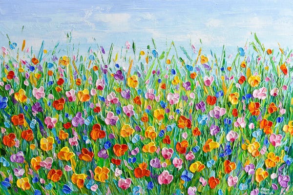 Olga Tkachyk: Colorful Wildflower Meadow by Olga Tkachyk