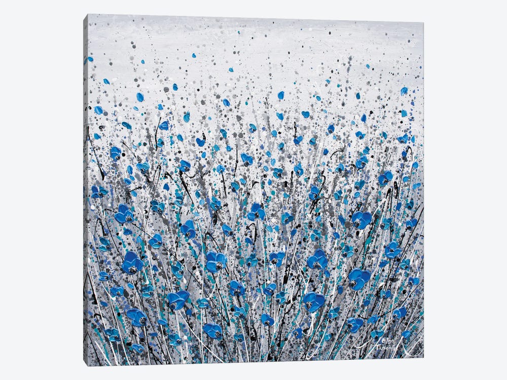 Blue Flowers by Olga Tkachyk 1-piece Canvas Art