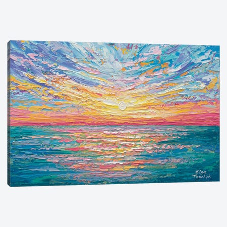 Ocean Sunrise II Canvas Print #OTK237} by Olga Tkachyk Art Print