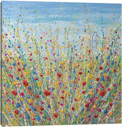 Fun Flowers Canvas Art Print - Olga Tkachyk