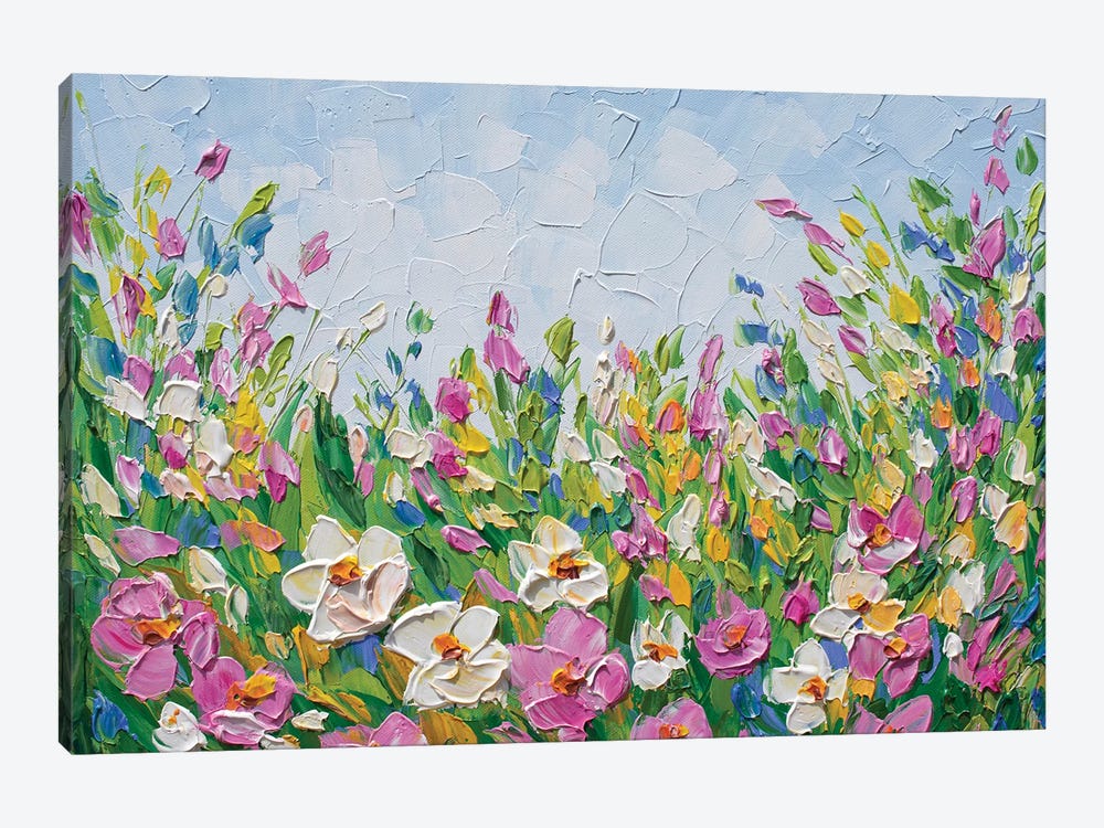 Joyful Flowers by Olga Tkachyk 1-piece Art Print
