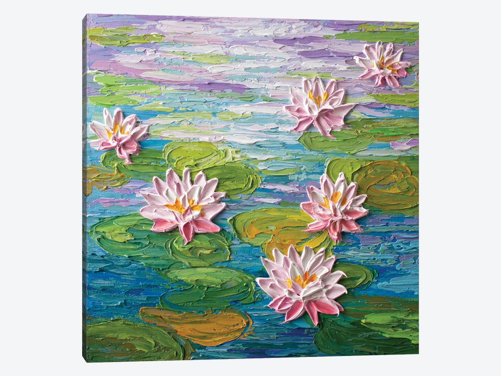Morning Water Lilies by Olga Tkachyk 1-piece Canvas Art