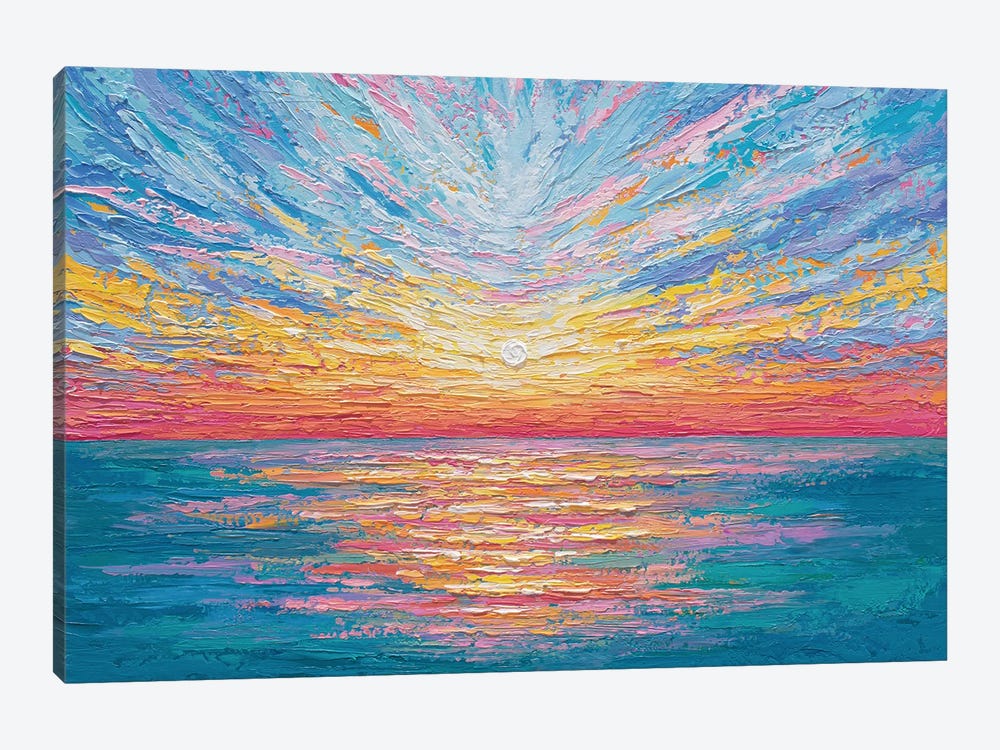 Sunrise At Sea by Olga Tkachyk 1-piece Canvas Wall Art