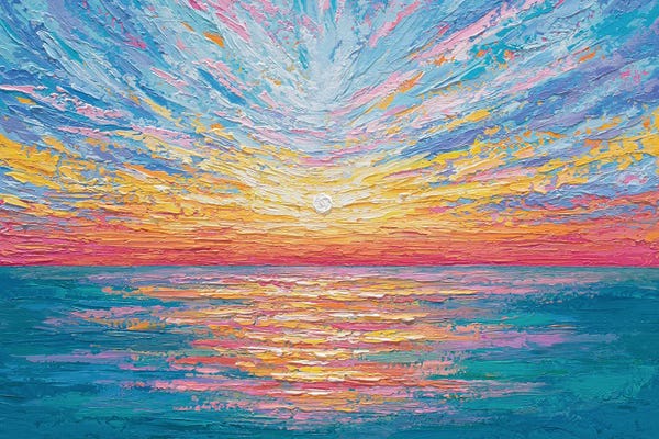 Olga Tkachyk: Sunrise At Sea by Olga Tkachyk