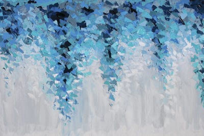 Blue And Grey Synergy by Olga Tkachyk framed canvas print