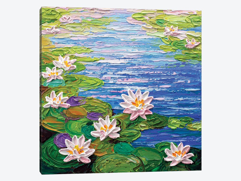 Water Lilies Pond II by Olga Tkachyk 1-piece Canvas Artwork