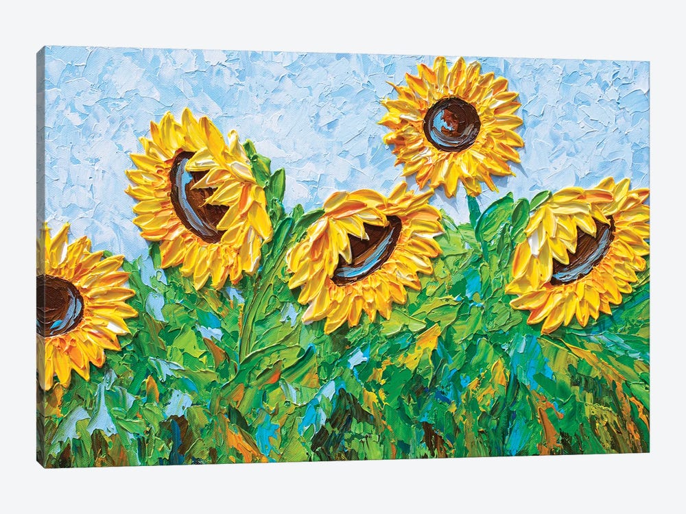 Sunflowers In August by Olga Tkachyk 1-piece Canvas Print