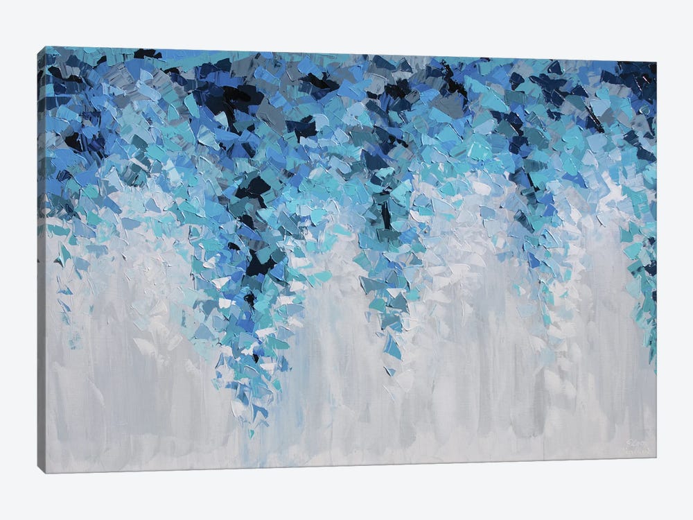 Blue And Grey Synergy by Olga Tkachyk 1-piece Canvas Art