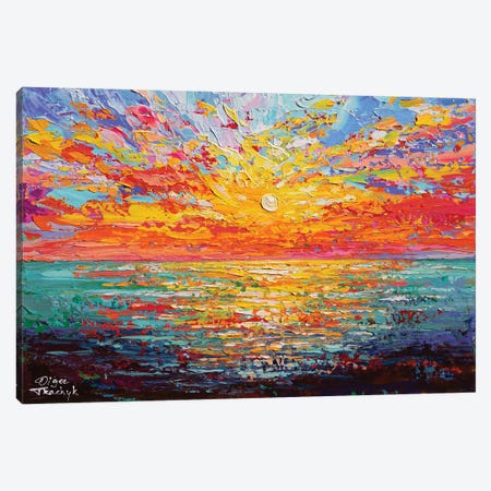 Red Sunset Canvas Print #OTK26} by Olga Tkachyk Canvas Wall Art