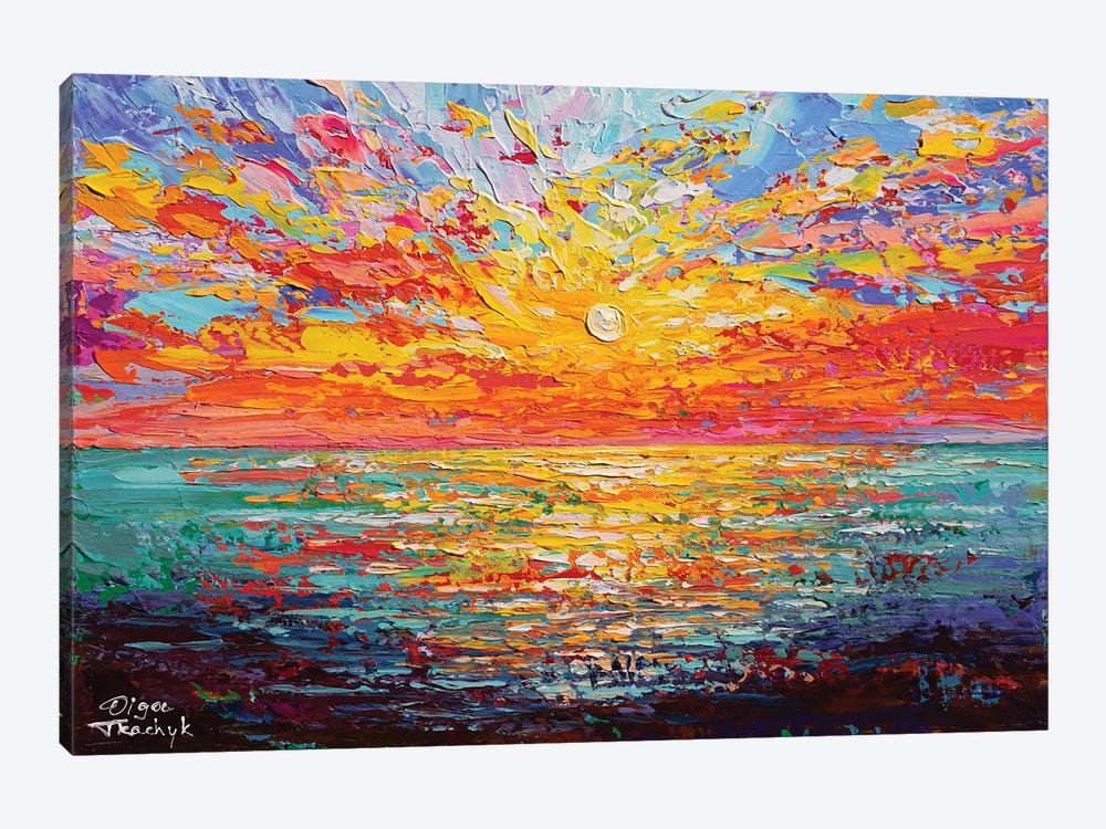 Red Sunset by Olga Tkachyk 1-piece Canvas Art Print