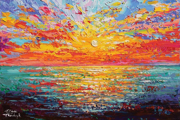 Intense Impressionism: Red Sunset by Olga Tkachyk