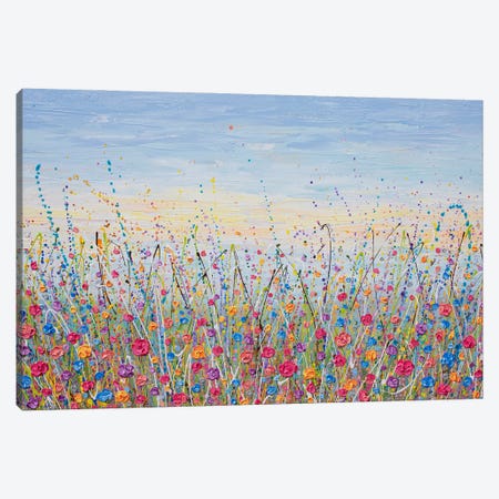 Vibrant Meadow Canvas Print #OTK286} by Olga Tkachyk Canvas Wall Art