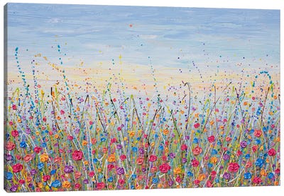 Vibrant Meadow Canvas Art Print - Olga Tkachyk