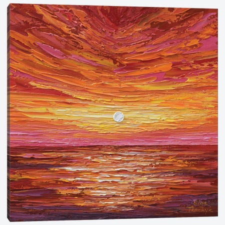 How Summer Sunset Canvas Print #OTK297} by Olga Tkachyk Art Print