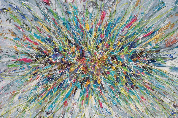 Olga Tkachyk: Abstract Floral Bouquet by Olga Tkachyk