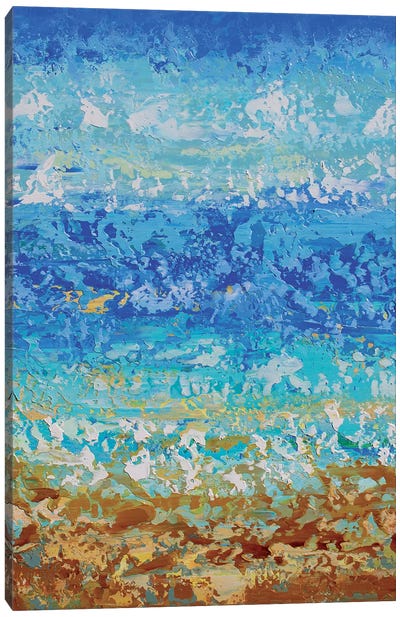 Blue Ocean Waters Canvas Art Print - Olga Tkachyk