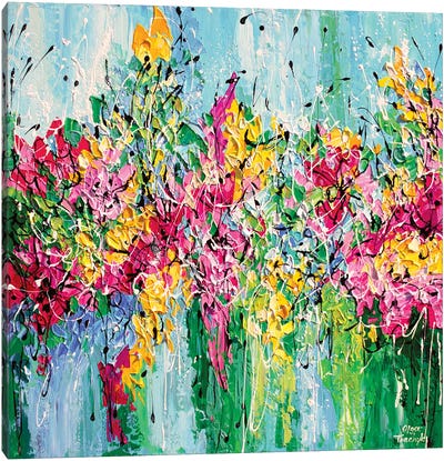 Colorful Garden Canvas Art Print - Olga Tkachyk