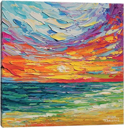 Bright Sunset Canvas Art Print - Olga Tkachyk