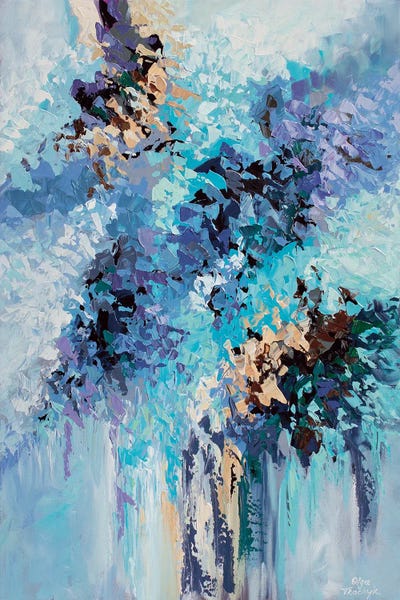 Blue Blossom by Olga Tkachyk framed canvas print