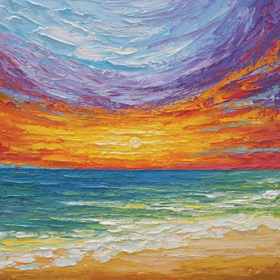 Summer Sunset by Olga Tkachyk multi panel art