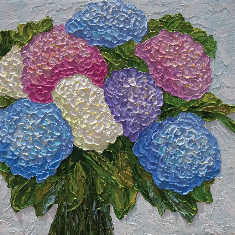 Hydrangeas Bouquet by Olga Tkachyk wall art