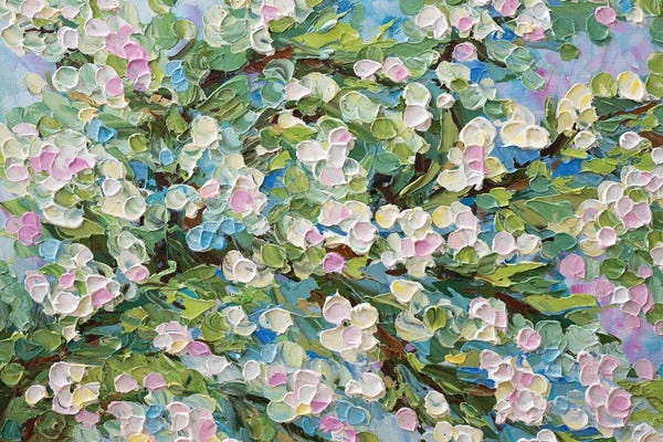 Palette Knife Prints: Blossom Serenity by Olga Tkachyk