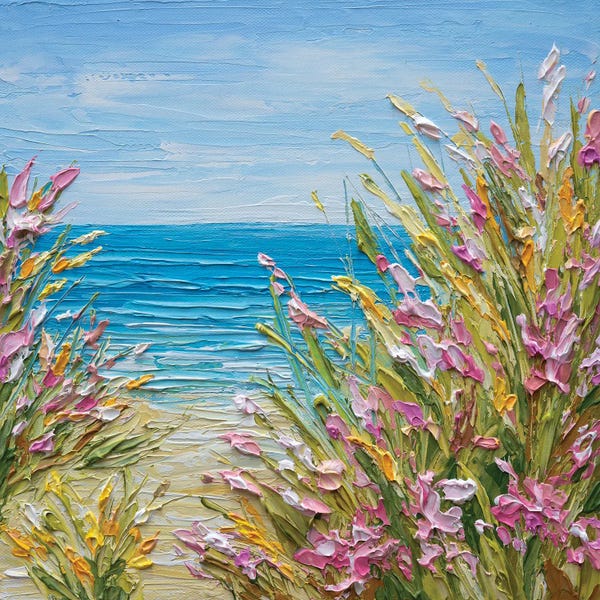 Olga Tkachyk: Floral Beach by Olga Tkachyk