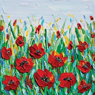 Poppies by Olga Tkachyk framed canvas print