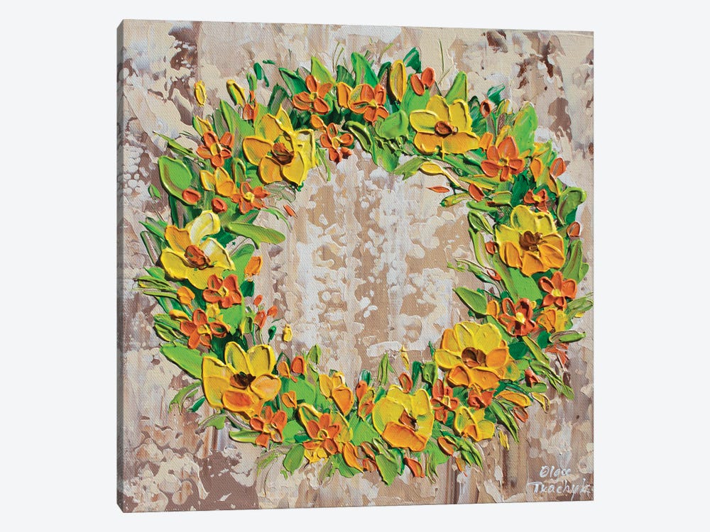 Fall Wreath by Olga Tkachyk 1-piece Canvas Art
