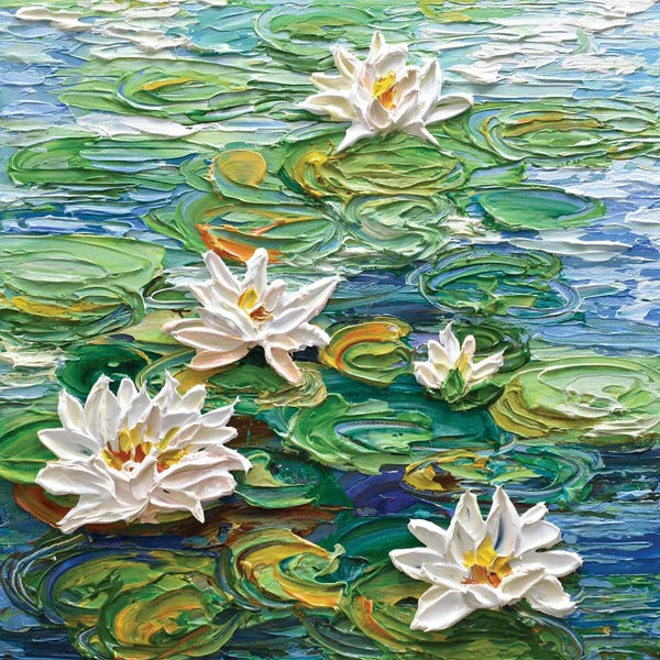 Artists Like Monet: Waterlilies Pond III by Olga Tkachyk