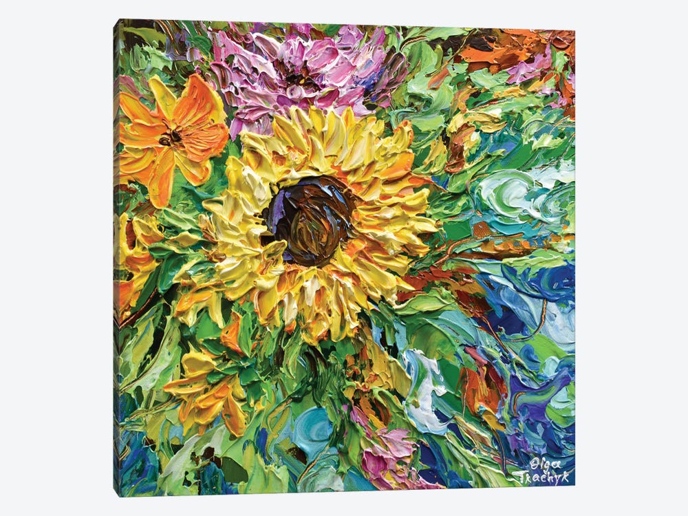 Sunflower In The Garden by Olga Tkachyk 1-piece Canvas Wall Art