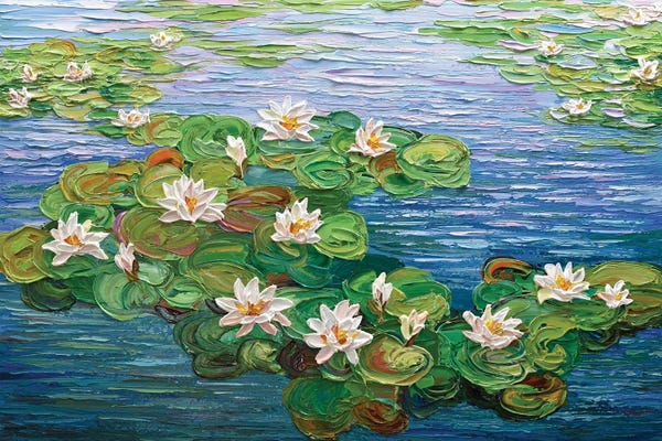 Olga Tkachyk: White Waterlilies by Olga Tkachyk