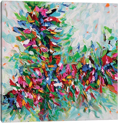 Burst Of Flowers Canvas Art Print - Olga Tkachyk