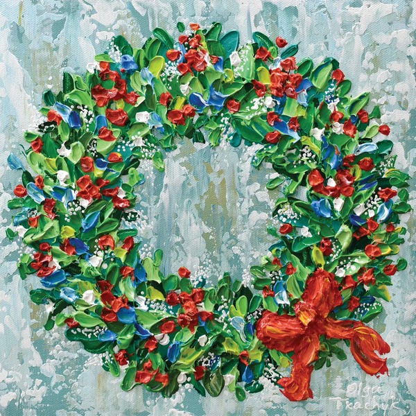 Green: Christmas Wreath by Olga Tkachyk