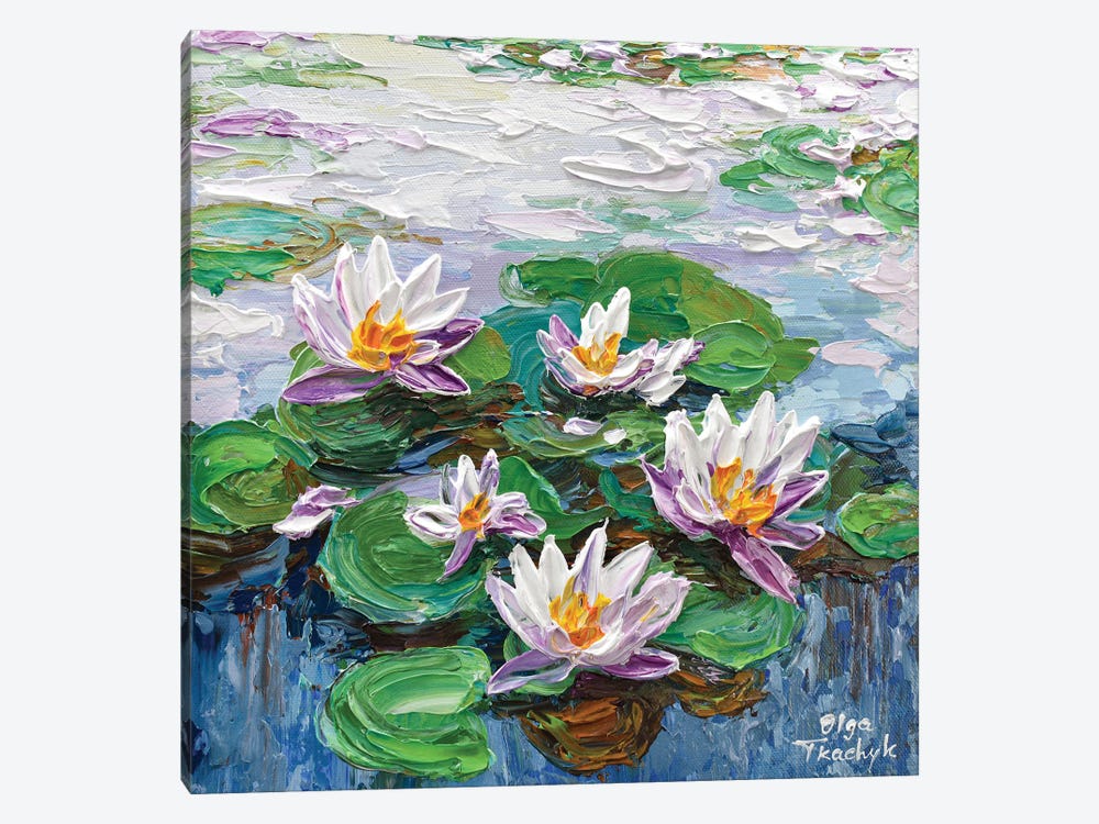 Water Lilies Pond by Olga Tkachyk 1-piece Canvas Art Print