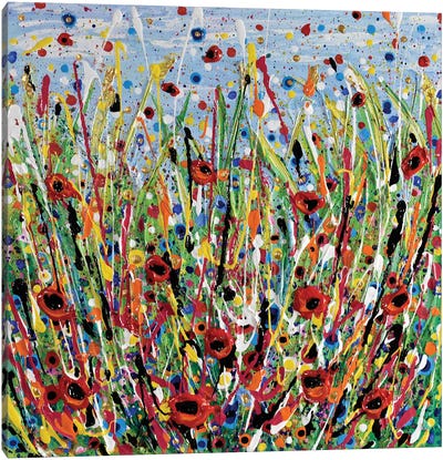 Poppy Meadow II Canvas Art Print - Olga Tkachyk