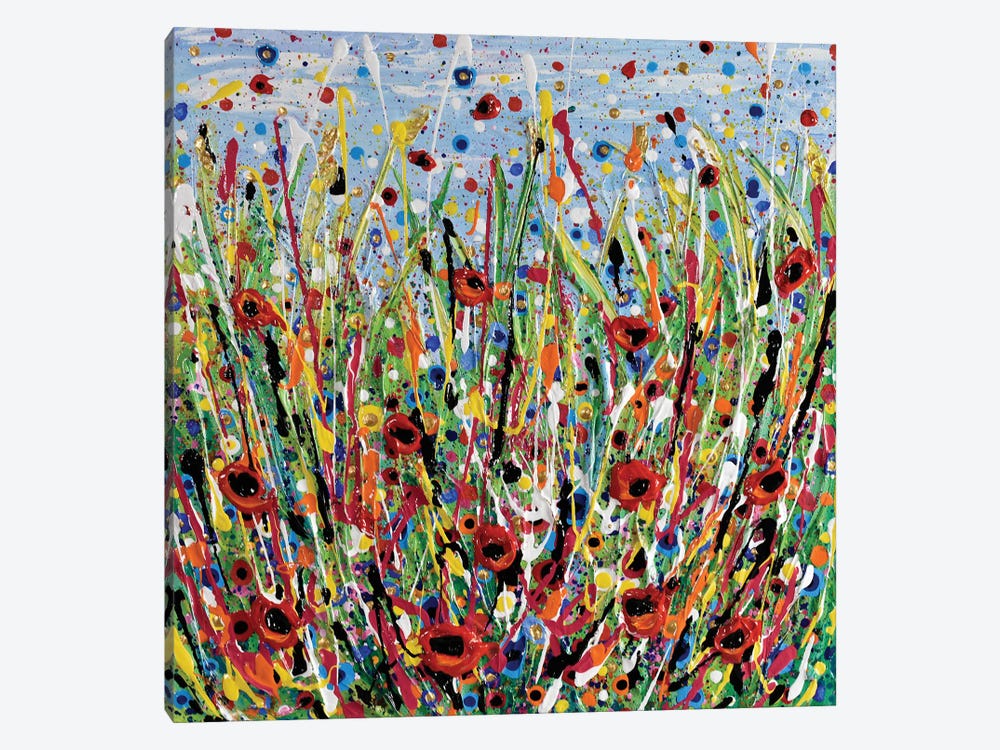 Poppy Meadow II by Olga Tkachyk 1-piece Canvas Artwork