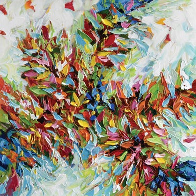 Flower Burst by Olga Tkachyk framed canvas print