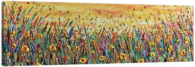 Wildflower Meadow Canvas Art Print - Field, Grassland & Meadow Art