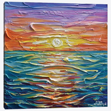 Bright Sunset II Canvas Print #OTK77} by Olga Tkachyk Art Print