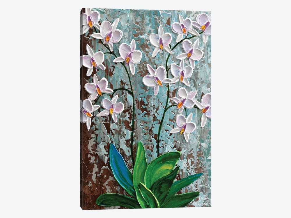 White Orchid by Olga Tkachyk 1-piece Canvas Art